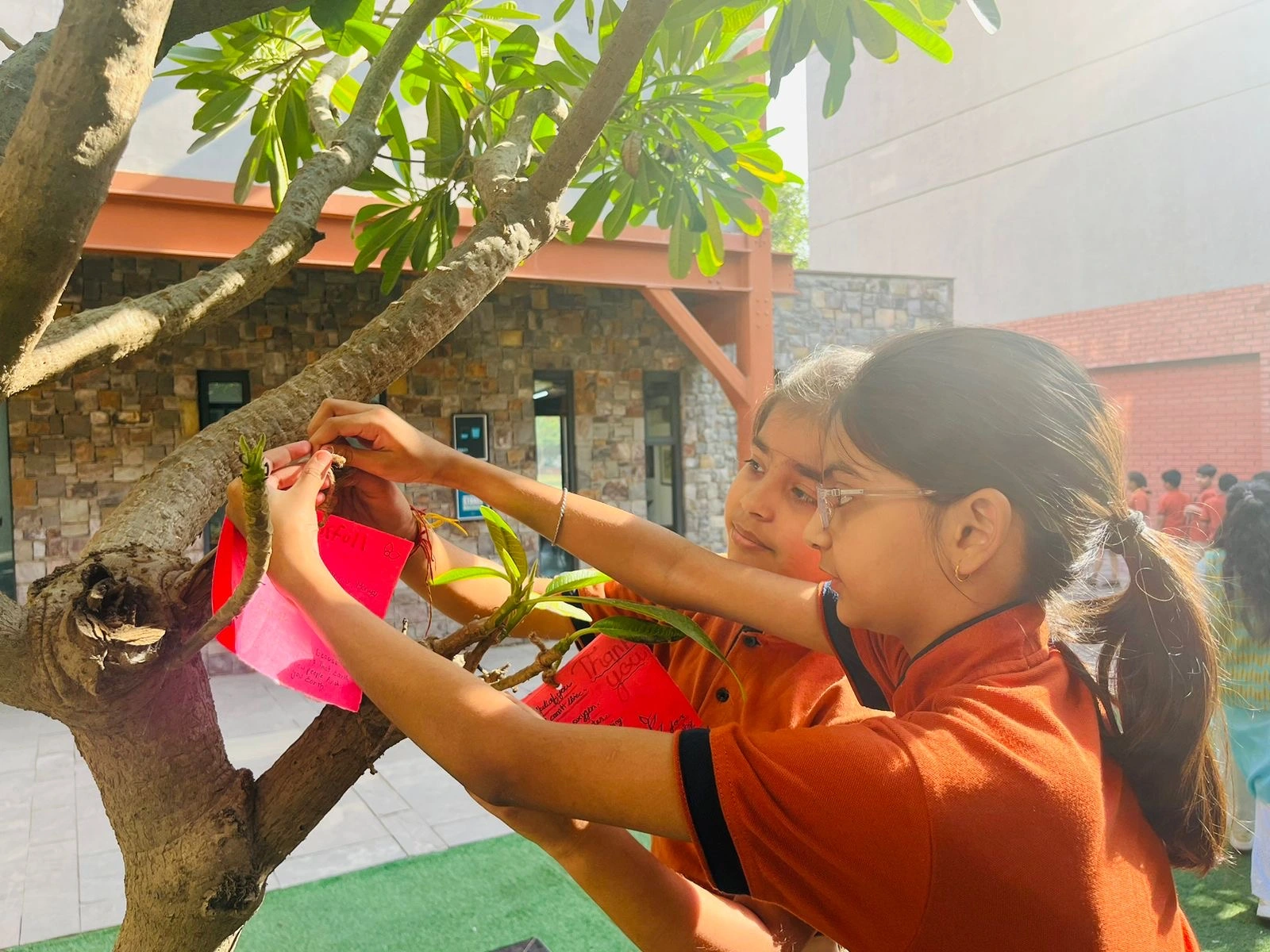 Planting seeds of change on Earth day, Manaskriti School, top school of faridabad