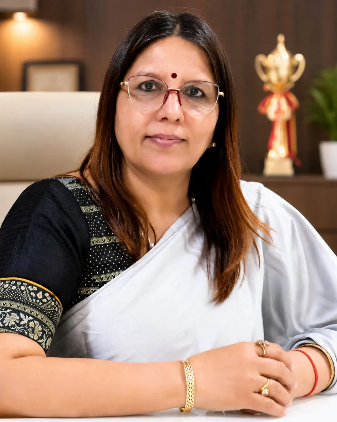 Ms. Sunita Singh, Principal of Manaskriti School in Sector 82, Greater Faridabad