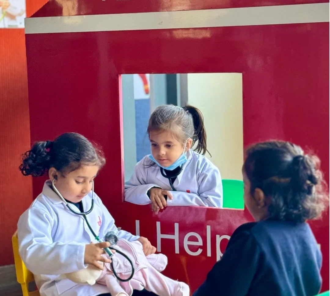 Early years students learning through pretend play at Manaskriti School Faridabad