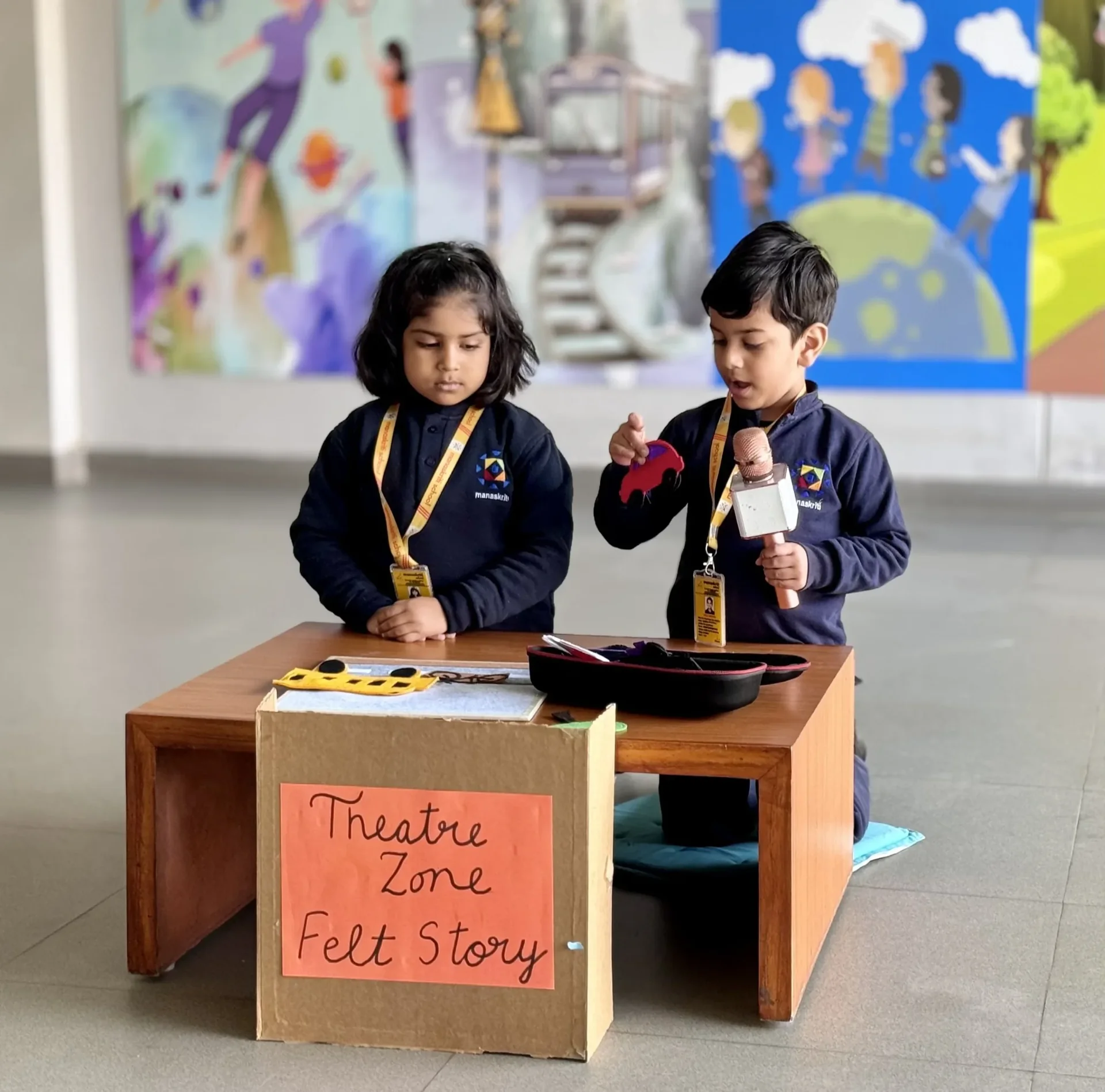 Early years theatre zone activity at Manaskriti School Faridabad